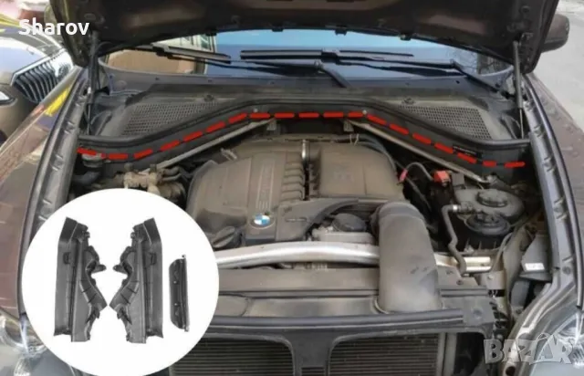 Кора под чистачки лява BMW E70, снимка 4 - Части - 49324752