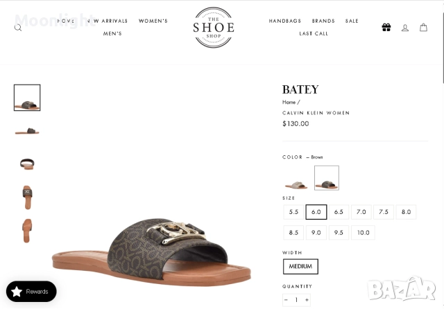 Нови оригинални чехли Calvin Klein номер 35 и 36 в кафяво и бежово с метално лого, снимка 12 - Чехли - 52525430