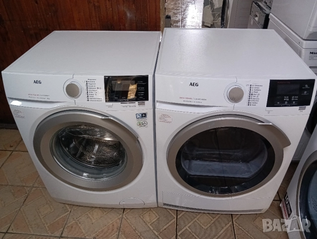 Комплект пералня и сушилня с термопомпа АЕГ Aeg 8кг А+++ 2 години гаранция!, снимка 7 - Перални - 52152435