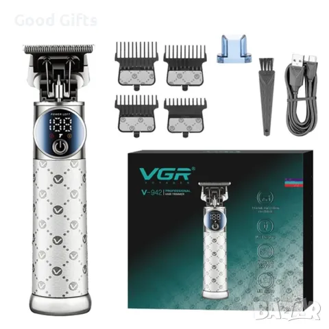 Машинка за подстригване VGR V-942 – Мощен тример с луксозен дизайн и Turbo режим
