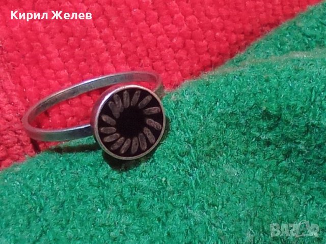 СТАР СРЕБЪРЕН МАЙСТОРСКИ с НИЕЛО ЕФЕКТ ЕМАЙЛИРАН ПРЪСТЕН СРЕБРО 925 БИЖУ МАЙСТОРСКА ИЗРАБОТКА 25356, снимка 12 - Пръстени - 35884172