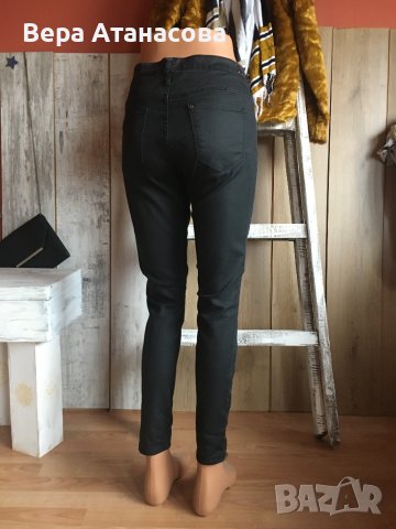 💄Еластичен черен панталон със странични ципове⚡️хл☑️, снимка 2 - Панталони - 43374358