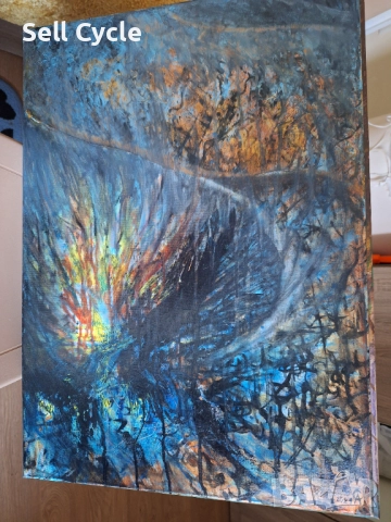 ✅КАРТИНА МАСЛО - ЕЗЕКИЛ - 50/70 СМ.❗, снимка 6 - Картини - 51529597