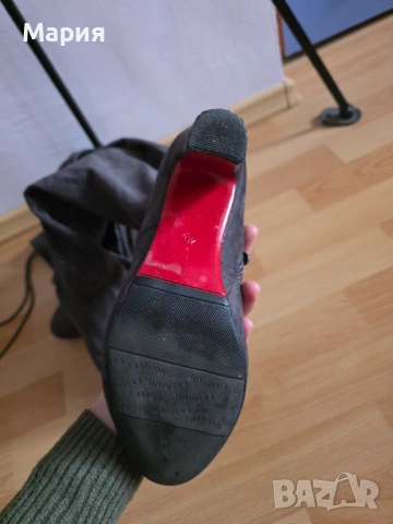 Ботуши от еко велур на ток , снимка 4 - Детски боти и ботуши - 53510767