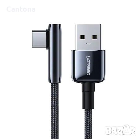 Ugreen kutni USB - USB Type C кабел 5 A Quick Charge 3.0 AFC FCP - 2 метра, снимка 1 - Кабели и адаптери - 40112243