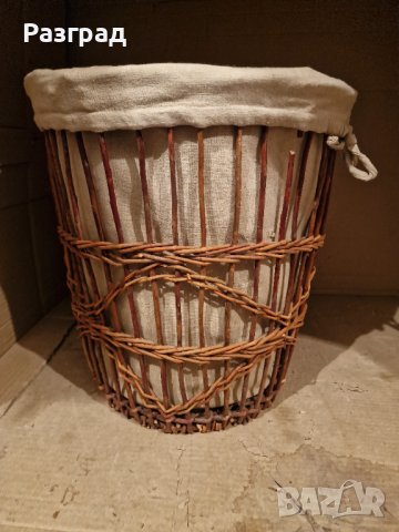 Плетен кош с капак за пране , снимка 3 - Други стоки за дома - 43154315