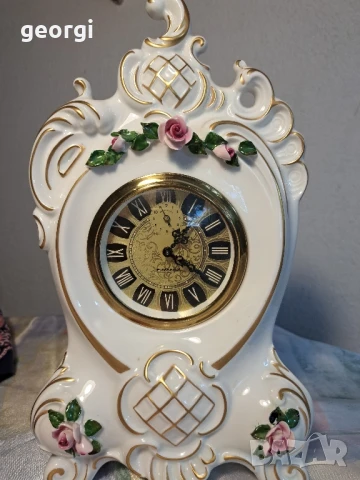 немски порцеланов часовник Mercedes аларма  27/1
