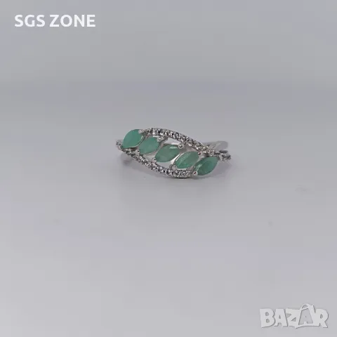 Пръстен със Сапфир, Рубин, Изумруд и Топаз, снимка 10 - Пръстени - 50254347