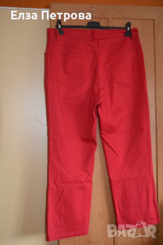 Дънков пролетно-есенен червен панталон, снимка 2 - Панталони - 43249058