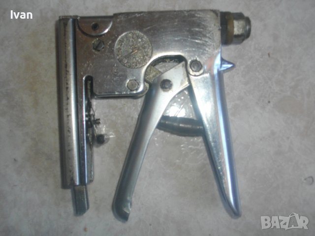 Профи Винтидж Английски Ръчен Такер-PRIMO ORIGINAL №101-Дърводелски/Тапицерски-За Скоби До 12 мм