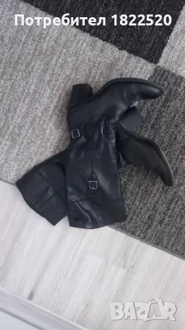 Черни ежедневни ботуши, снимка 2 - Дамски ботуши - 47811524