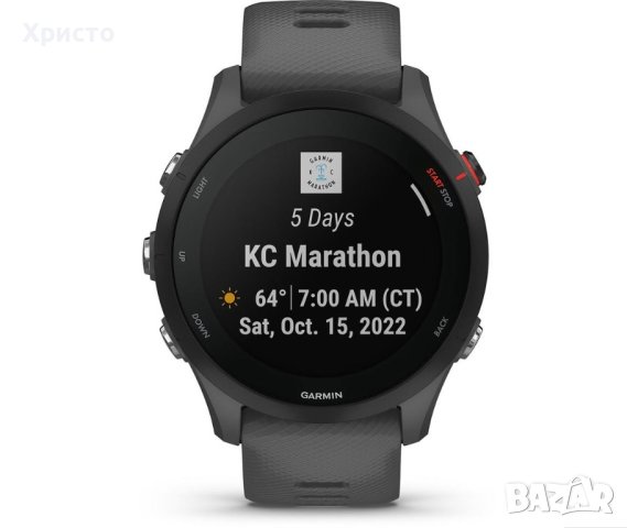 НОВ!!! Смарт часовник Garmin Forerunner 255, Сив , снимка 5 - Смарт часовници - 43812103