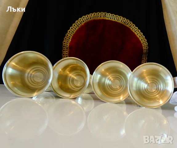 Посребрени чаши за вино 160 мл.,релеф. , снимка 5 - Антикварни и старинни предмети - 51395179
