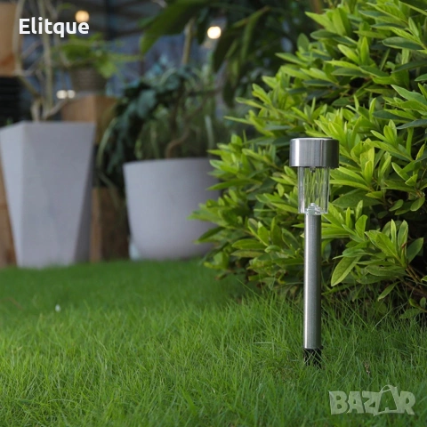 Комплект от 6 броя соларни градински LED лампи за алеи и зони, снимка 9 - Външни лампи - 53432625