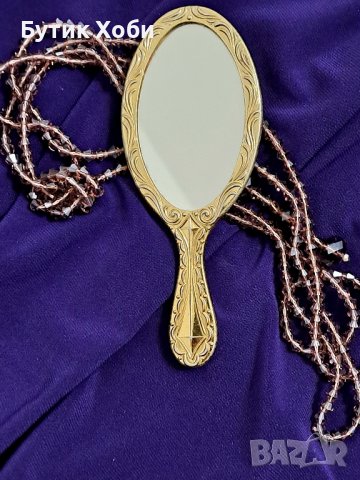 Винтидж находка! Ръчно огледало с микробродерия, снимка 2 - Антикварни и старинни предмети - 43157673