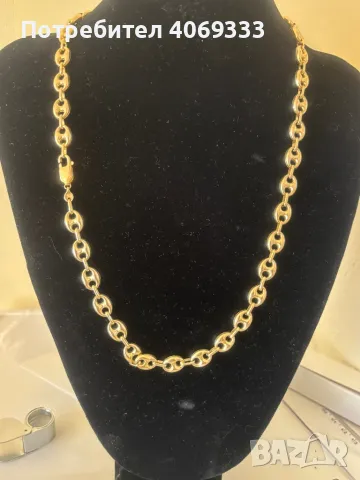 Златен синджир бобени зърна като нови 28.28гр 14к, снимка 8 - Колиета, медальони, синджири - 49874218