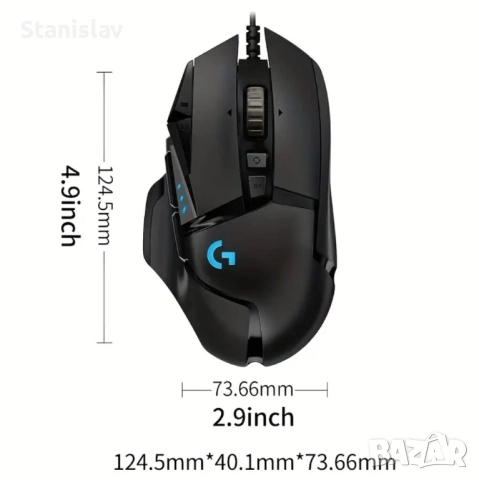 Гейминг мишка Logitech - G502 Hero, оптична, черна, снимка 6 - Геймърски - 51728552