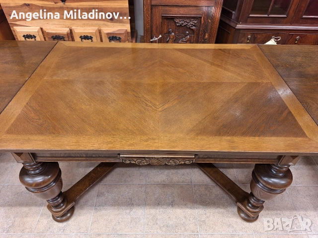 УНИКАТ! Маса за трапезария с богата дърворезба , снимка 12 - Маси - 52710701