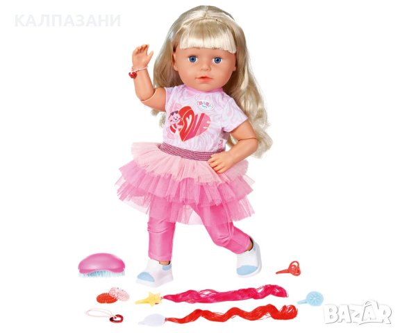 BABY Born - Кукла с дълга коса и аксесоари Sister Style&Play, 43 см Zapf Creation 833018, снимка 3 - Кукли - 42975928