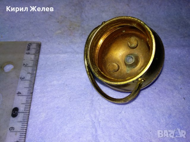 СИМПАТИЧНА МЕСИНГОВА КОЛЕКЦИОНЕРСКА МИНИАТЮРА - КОТЛЕ 39880, снимка 5 - Колекции - 43804418