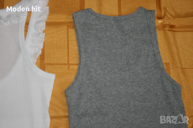Сив топ/потник с капси, снимка 7 - Потници - 50835935