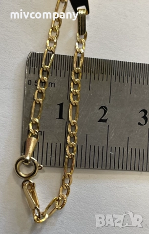 Златна бебешка гривна 1.56гр.15см., снимка 3 - Гривни - 52991486