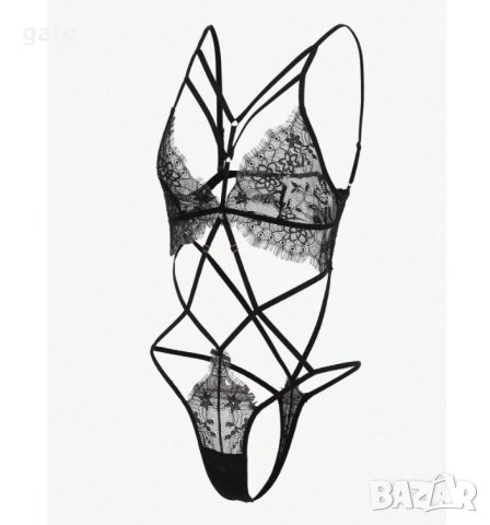 Нежно секси бельо в черно, снимка 4 - Бельо - 43480137