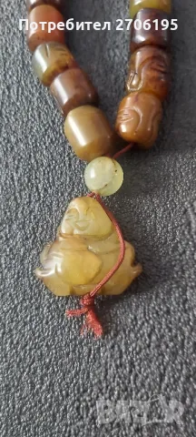 Антични нефритени резбовани нефритени молитвени мъниста Буда Тибет , снимка 7 - Антикварни и старинни предмети - 50347704