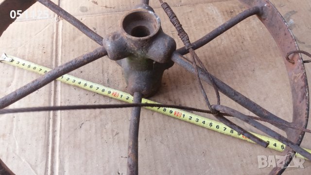 възрожденско колело от каруца, двуколка - направено на полилей , снимка 11 - Антикварни и старинни предмети - 39731473