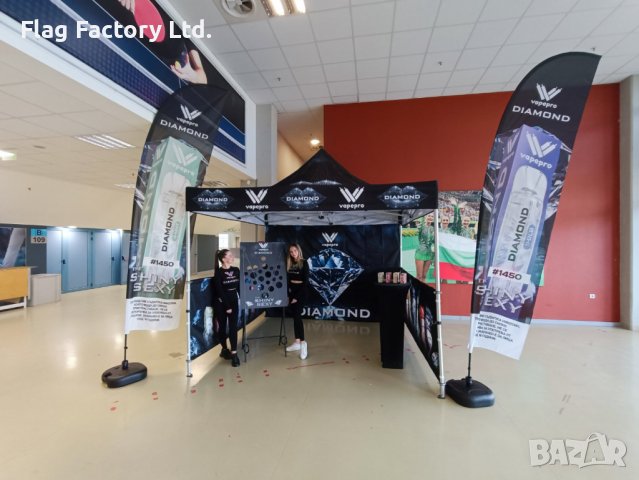 Телескопични Плажни Знамена Капка Крило Перо Правоъгълно От 200см До 450см , снимка 4 - Други - 43222744