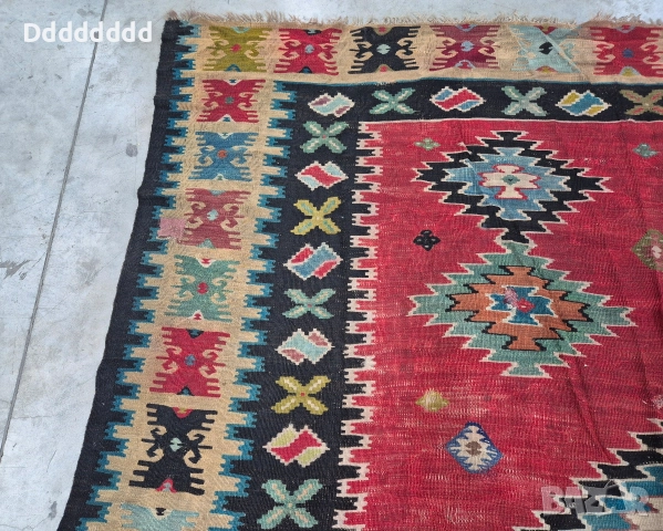 Стар Чипровски килим, снимка 6 - Антикварни и старинни предмети - 52838629