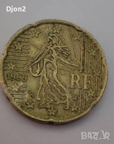 Евро Монета вижда се номинала., снимка 2 - Нумизматика и бонистика - 53051357