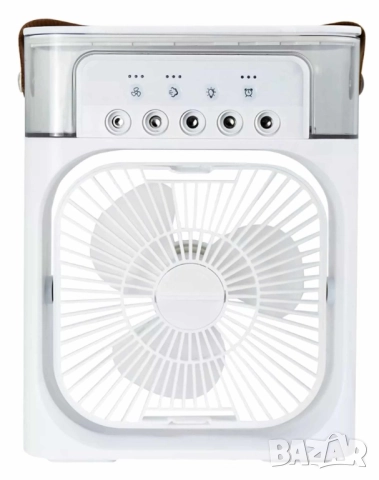 Преносим въздушен 3 в 1 охладител,овлажнител,вентилатор с LED резервоар за вода 600 мл., снимка 7 - Друга електроника - 52137655