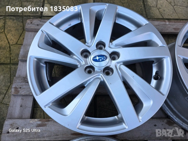Лети джанти 16ки 5х100 Subaru +TMPS, снимка 4 - Гуми и джанти - 53293018