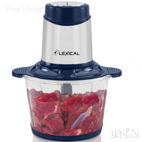 Професионален кухненски чопър Lexical LCH-1916 – бързо и мощно рязане с 4 ножа от неръждаема стомана, снимка 2 - Чопъри и пасатори - 52897113