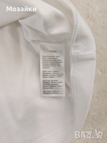 Lacoste Longsleeve Tee като ново, бяло със синьо, размер L/XL, снимка 6 - Блузи - 53596064