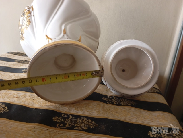 Винтидж порцеланова купа с капак, снимка 5 - Антикварни и старинни предмети - 47554641