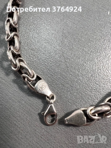 Сребърна гривна , снимка 2 - Гривни - 53447347