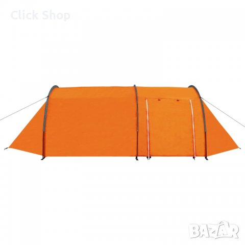 Къмпинг палатка за 4 души, сиво и оранжево, снимка 3 - Палатки - 37714348