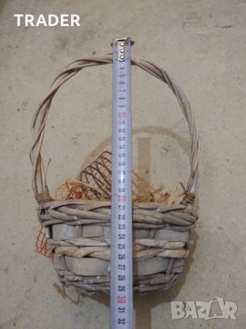 декоративна плетена кошничка кош кашпа, снимка 6 - Други - 28663925