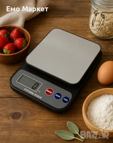 Кухненска везна Rosberg, 5 кг., 2хААА батерии , LED екран
