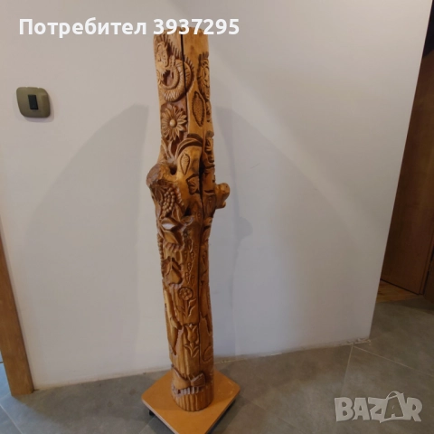 Дърворезба Тотем, снимка 4 - Декорация за дома - 52834192