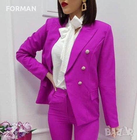 УНИКАЛНО сако в цвят циклама, снимка 1