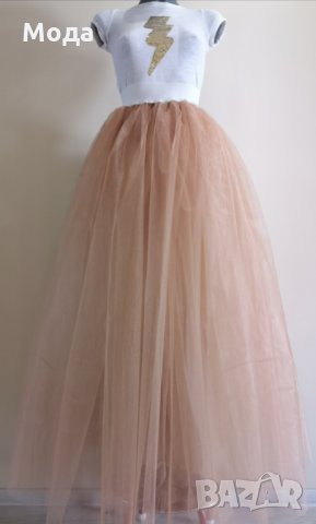 Дълга пола- пачка ПО ВАШИ РАЗМЕРИ от 4 пласта кристален тюл #пачка #тутъ, снимка 6 - Поли - 32780265