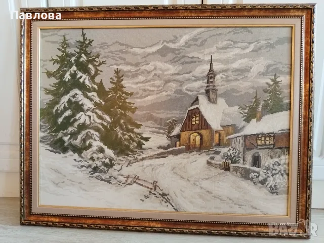 Гоблен,, Зимен параклис ", снимка 2 - Декорация за дома - 49444758