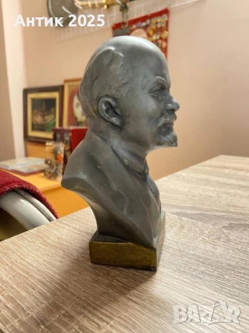 Бюст на В. И. Ленин, алуминий, 70-те години, снимка 5 - Антикварни и старинни предмети - 51971563