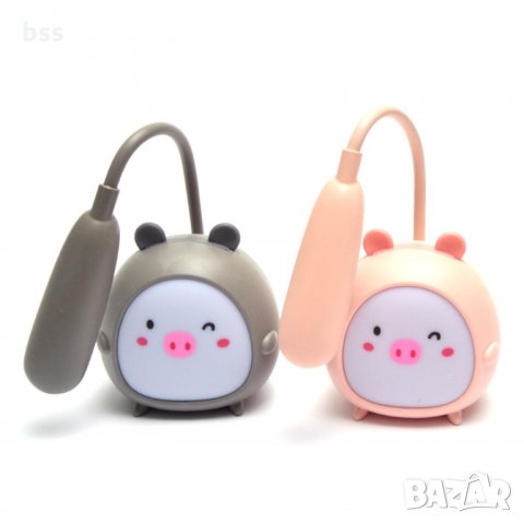 Код 84486 LED лампа - животинче с подвижно рамо и стабилна основа - розово, снимка 2 - Настолни лампи - 33357833