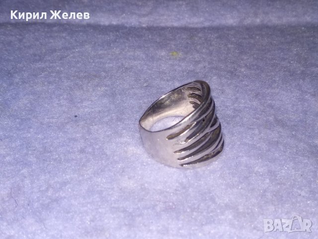 ШИКОЗЕН АЖУРЕН СРЕБЪРЕН АРТ ДИЗАЙН ПРЪСТЕН СРЕБРО 925 МАЙСТОРСКО БИЖУ 26916, снимка 8 - Пръстени - 39547538