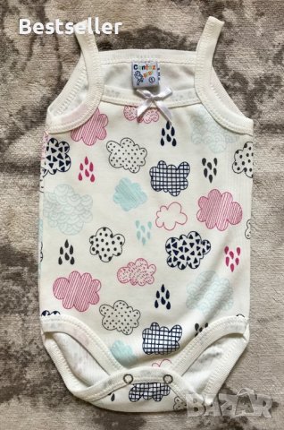 Боди Потник с тънка презрамка за БЕБЕ МОМИЧЕ