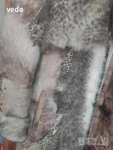 Италианско дизайнерско кожено палто фирма VIA VENETO - размер S, снимка 5 - Палта, манта - 53161411